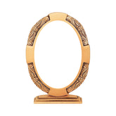 Οβάλ κορνίζα φωτογραφίας 13x18 εκ. από ορείχαλκο με βάση